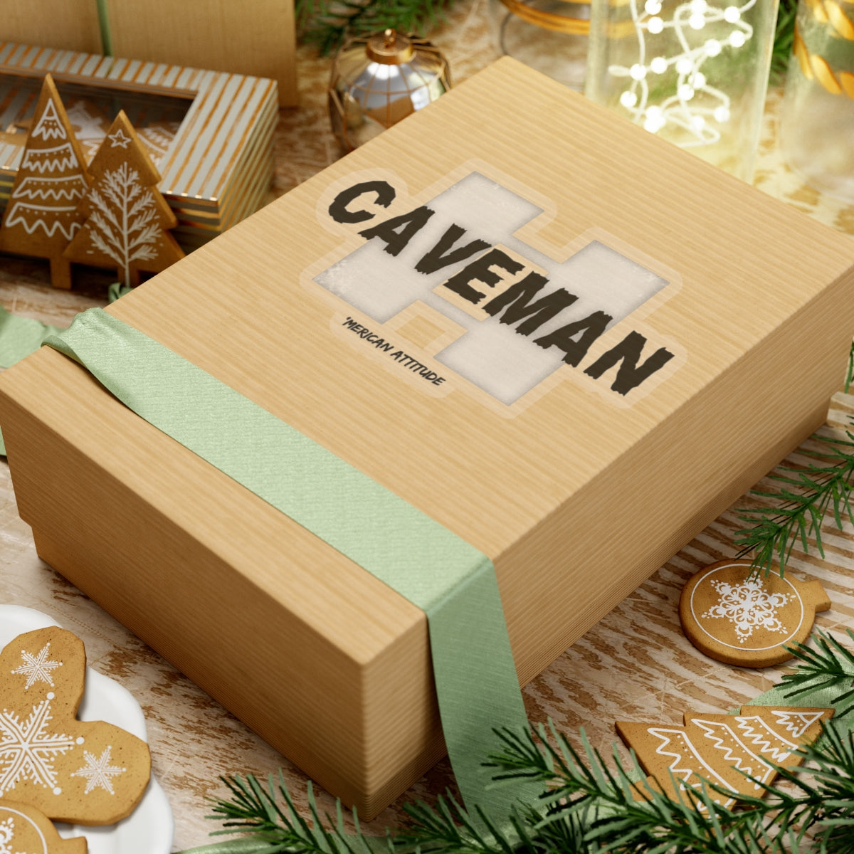 Captain Caveman Sticker (Black)