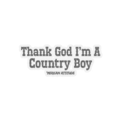 Country Boy Sticker (Black)