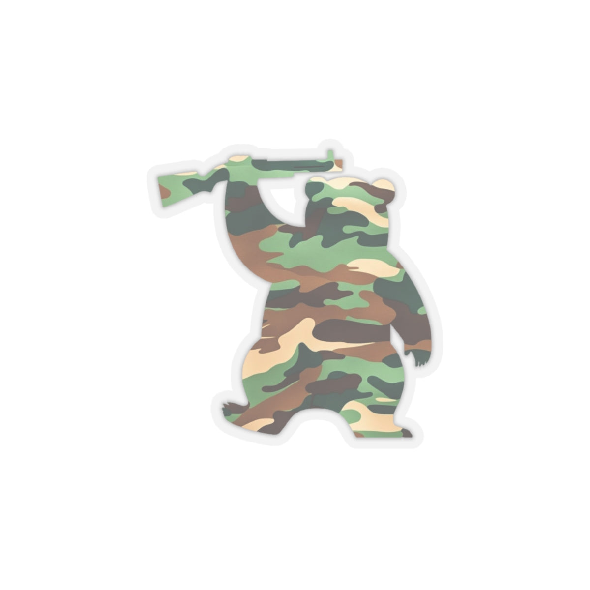 MA Armed Bear Logo Sticker (Camo 1)