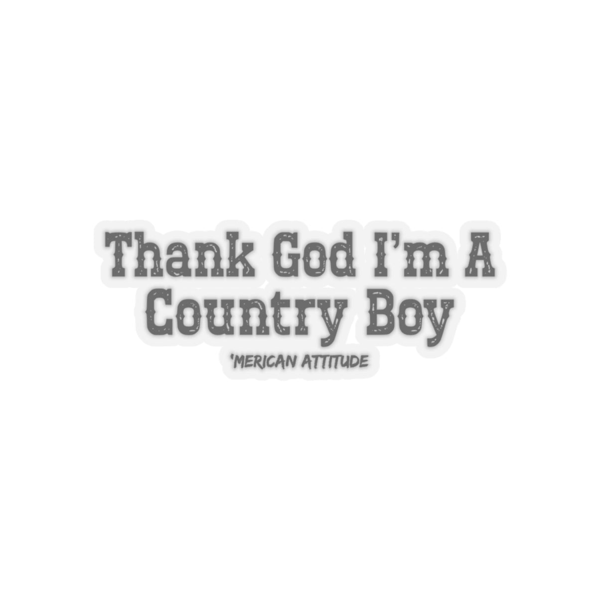 Country Boy Sticker (Black)