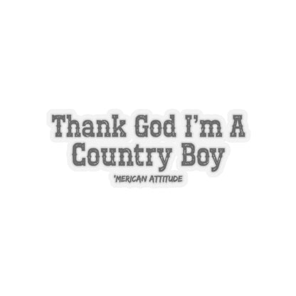 Country Boy Sticker (Black)