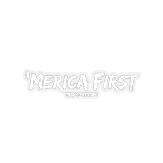 'Merica First Sticker (White)