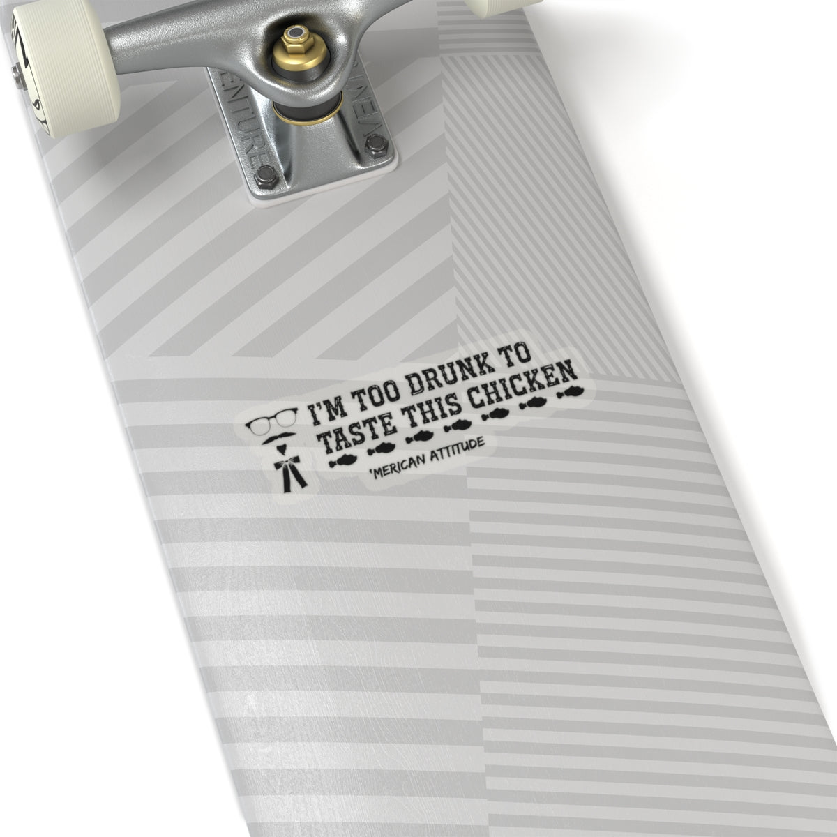 Too Drunk for Chicken Sticker (Black)