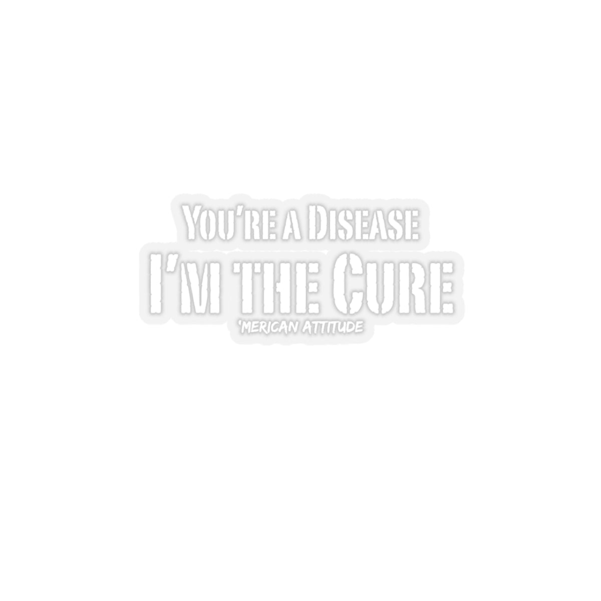 The Cure Sticker (White)