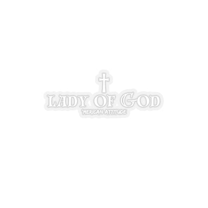 Lady of God Sticker (White)