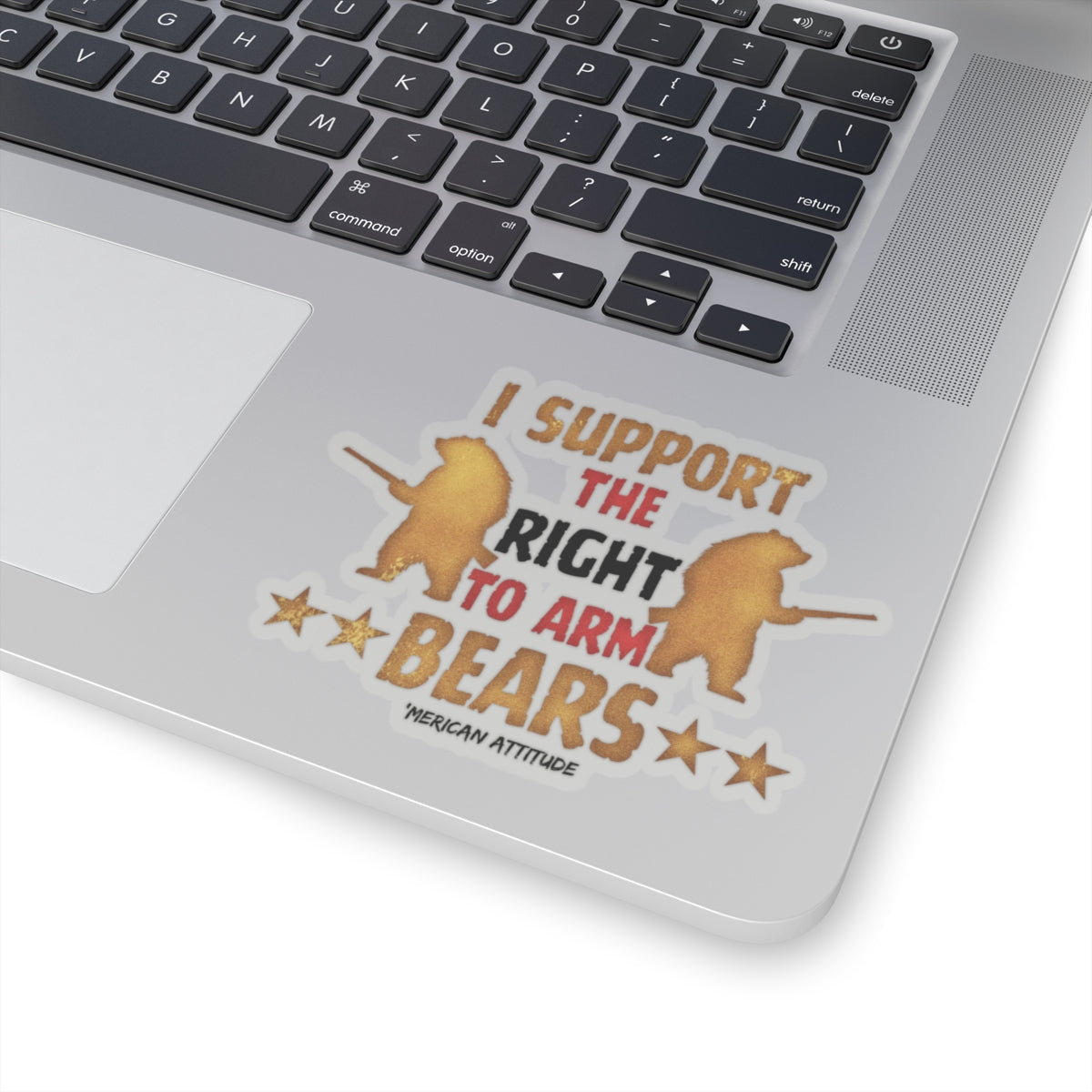 Support The Right To Arm Bears Sticker (Black)