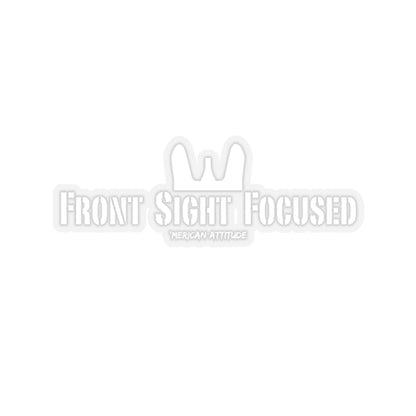 Front Sight Focused Sticker (White)