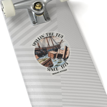 Spillin' The Tea Sticker (Black)