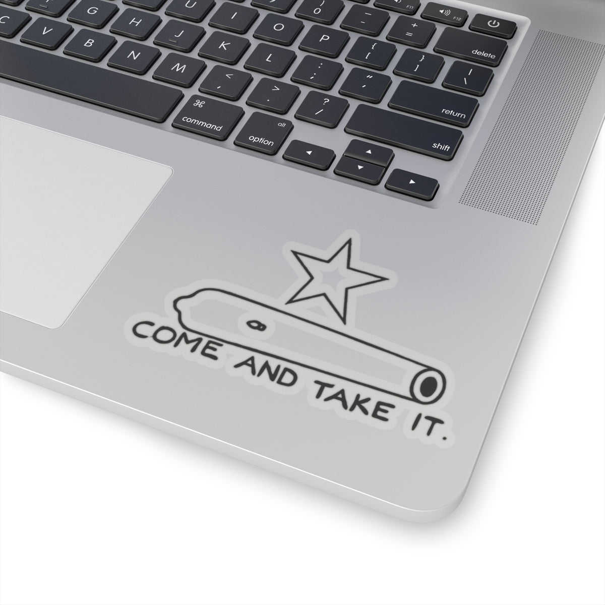 Come And Take It Cannon Sticker (Black)