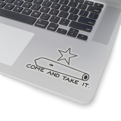 Come And Take It Cannon Sticker (Black)