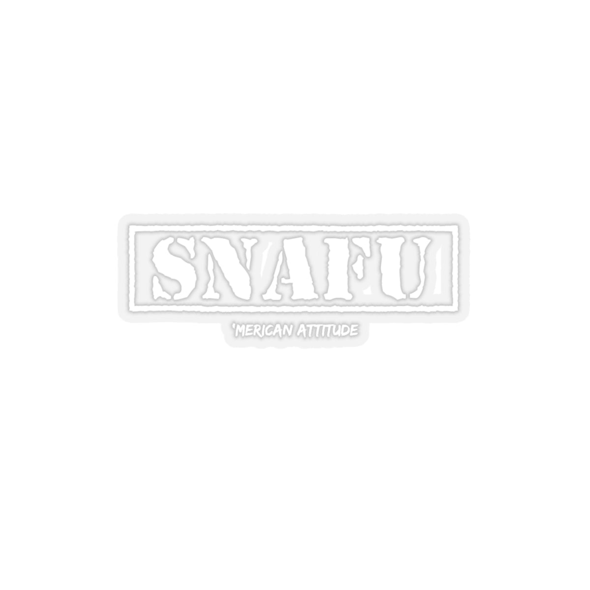 SNAFU Sticker (White)