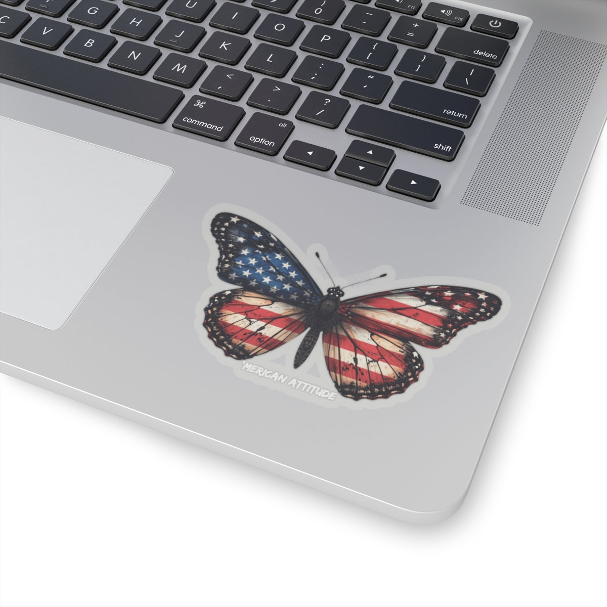'Merican Butterfly 2 Sticker (White)