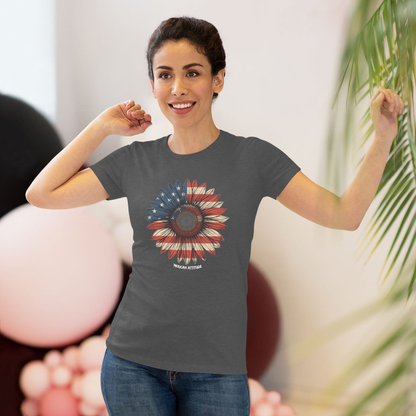 Old Glory Sunflower T-shirt (Women)