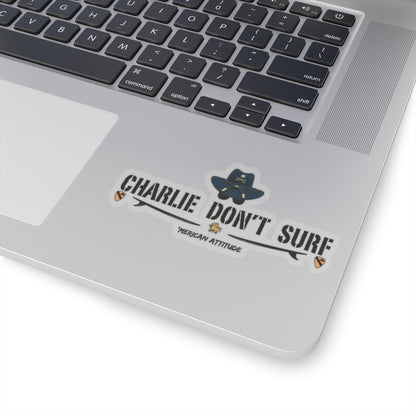 Charlie Don't Surf Sticker (Black)