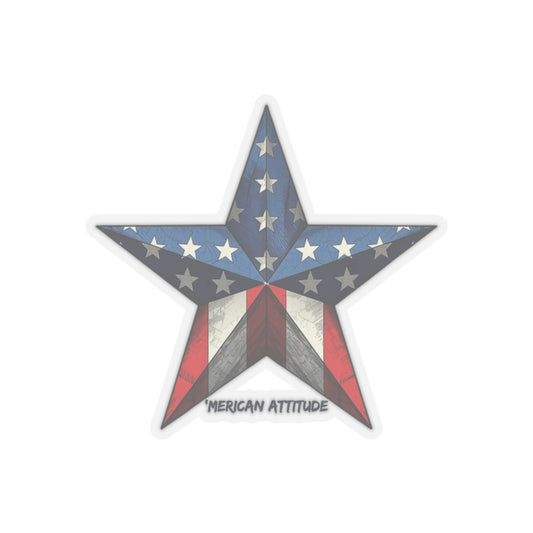 'Merican Star 2 Sticker (Black)