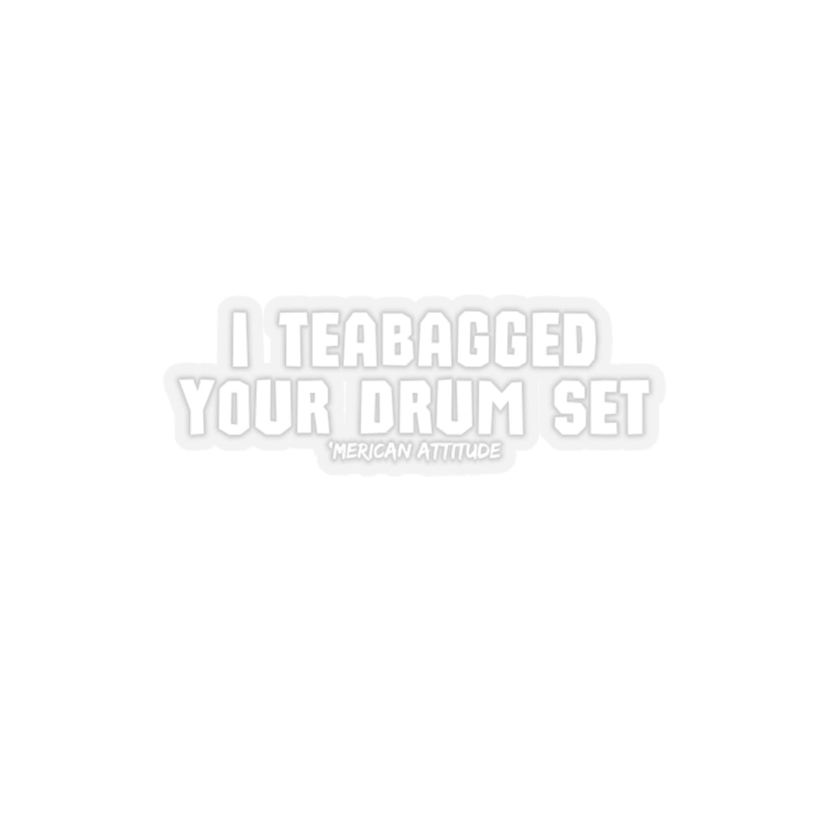 Drum Set Sticker (White)