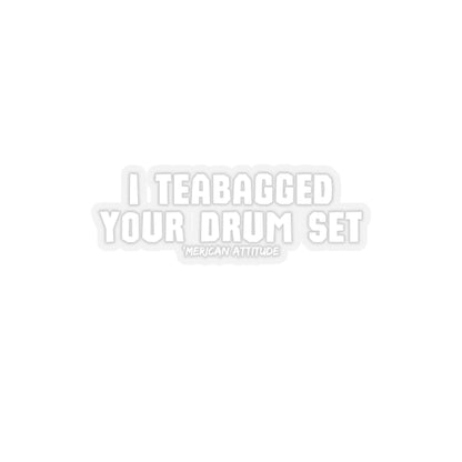 Drum Set Sticker (White)