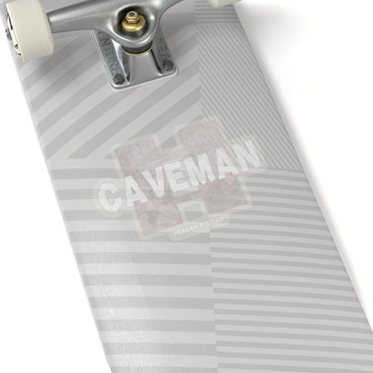 Captain Caveman Sticker (White)