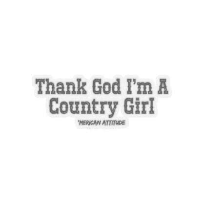 Country Girl Sticker (Black)