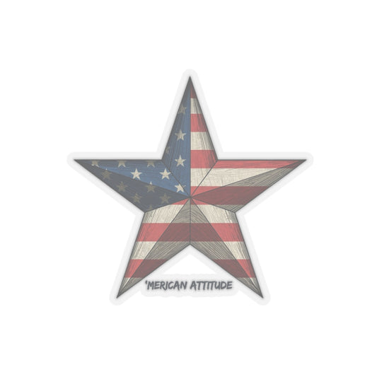 'Merican Star 1 Sticker (Black)