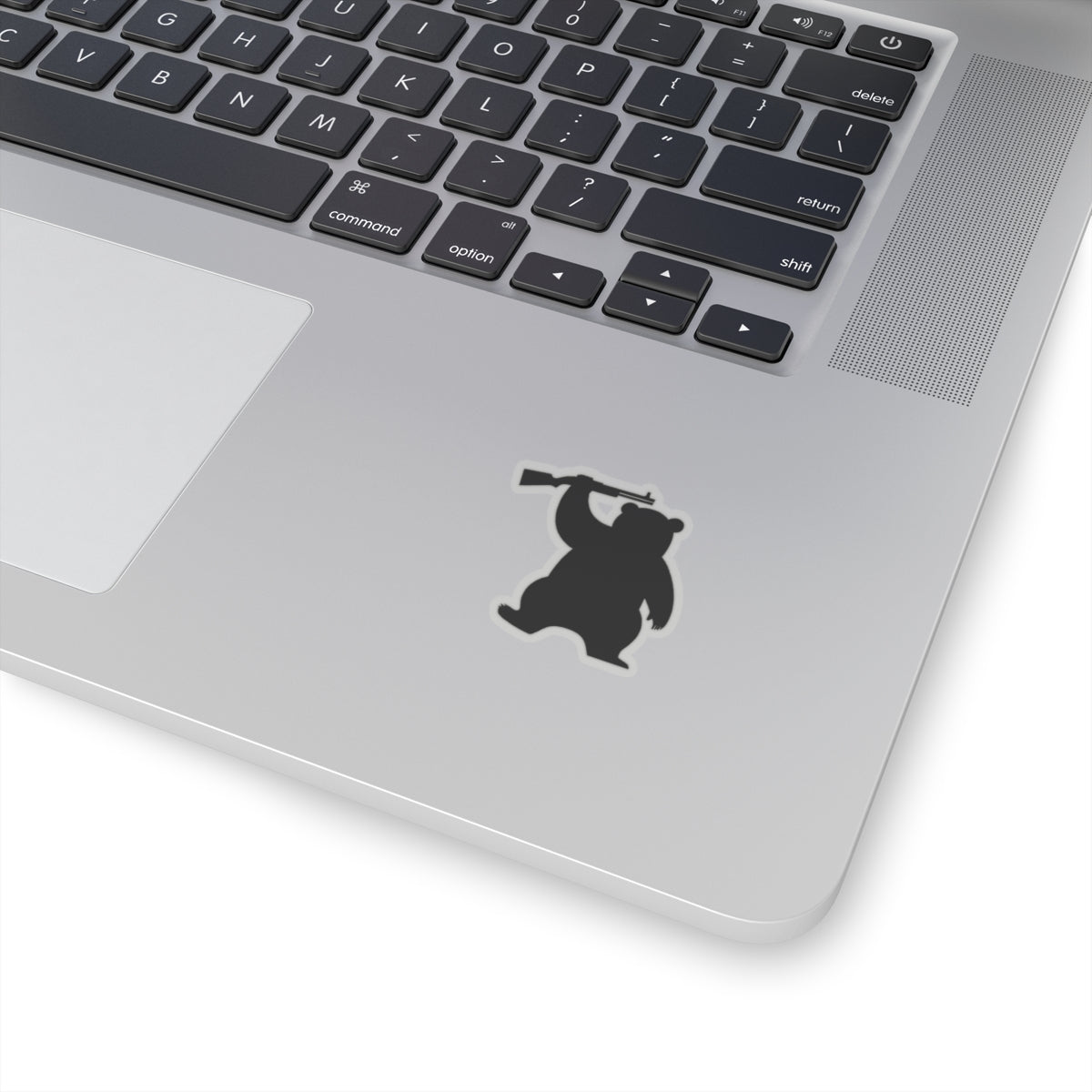 MA Armed Bear Logo Sticker (Black)