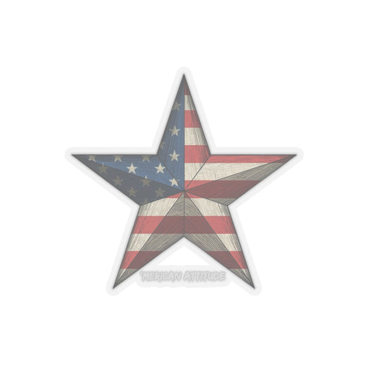 'Merican Star 1 Sticker (White)