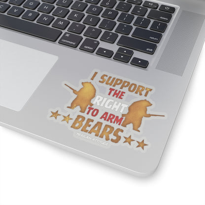 Support The Right To Arm Bears Sticker (White)