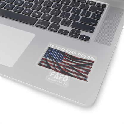 Try And Burn This One Sticker (White)
