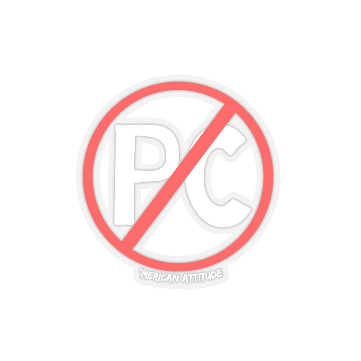 No PC Sticker (White)