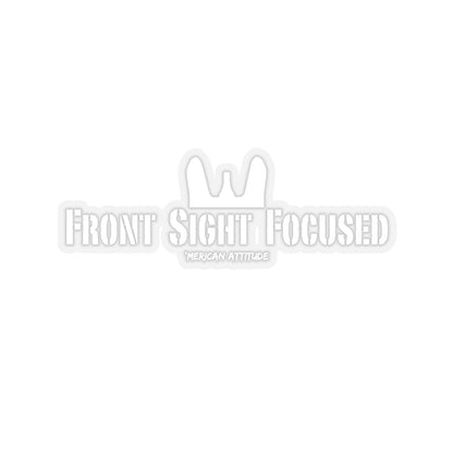 Front Sight Focused Sticker (White)
