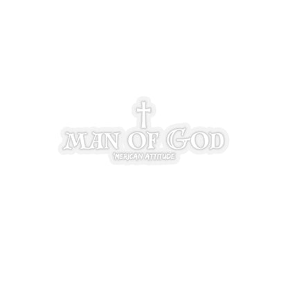 Man of God Sticker (White)