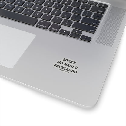 Sorry No Hablo Sticker (Black)