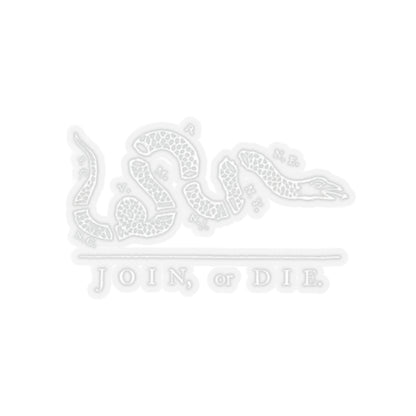 Join, or Die Sticker (White)