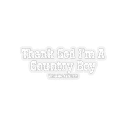 Country Boy Sticker (White)