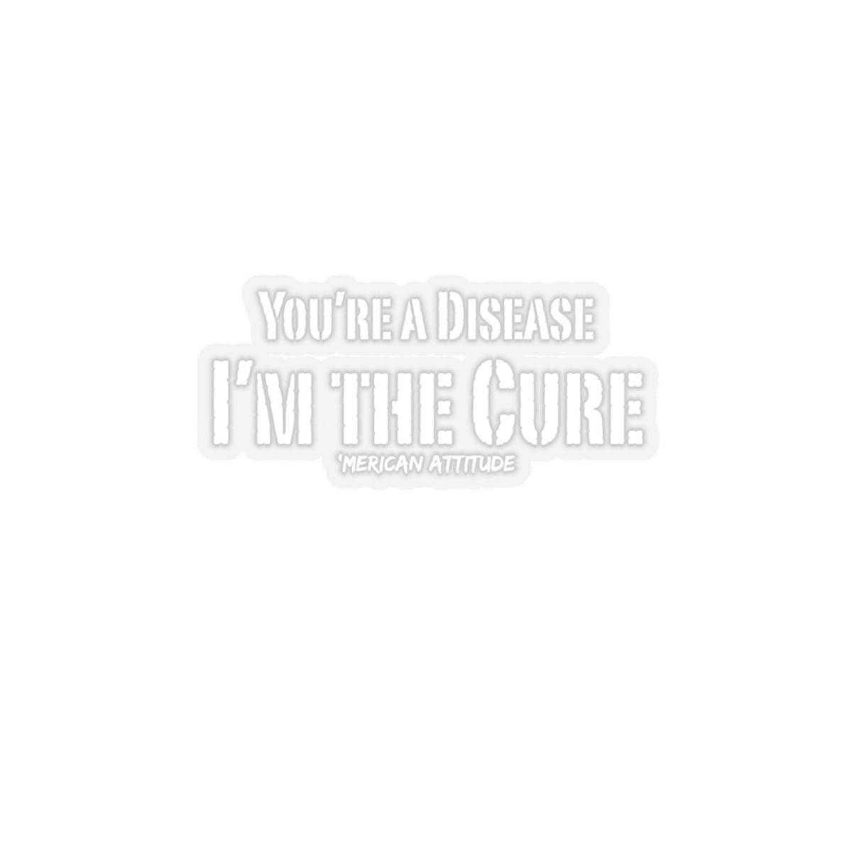 The Cure Sticker (White)