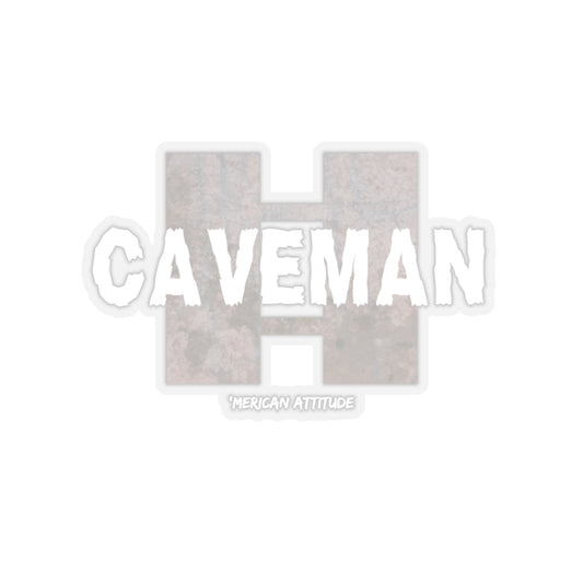 Captain Caveman Sticker (White)