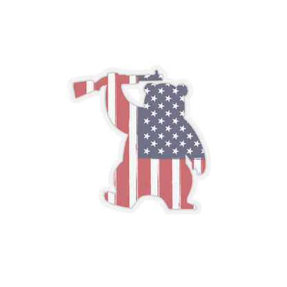 MA Armed Bear Logo Sticker (RW&B)