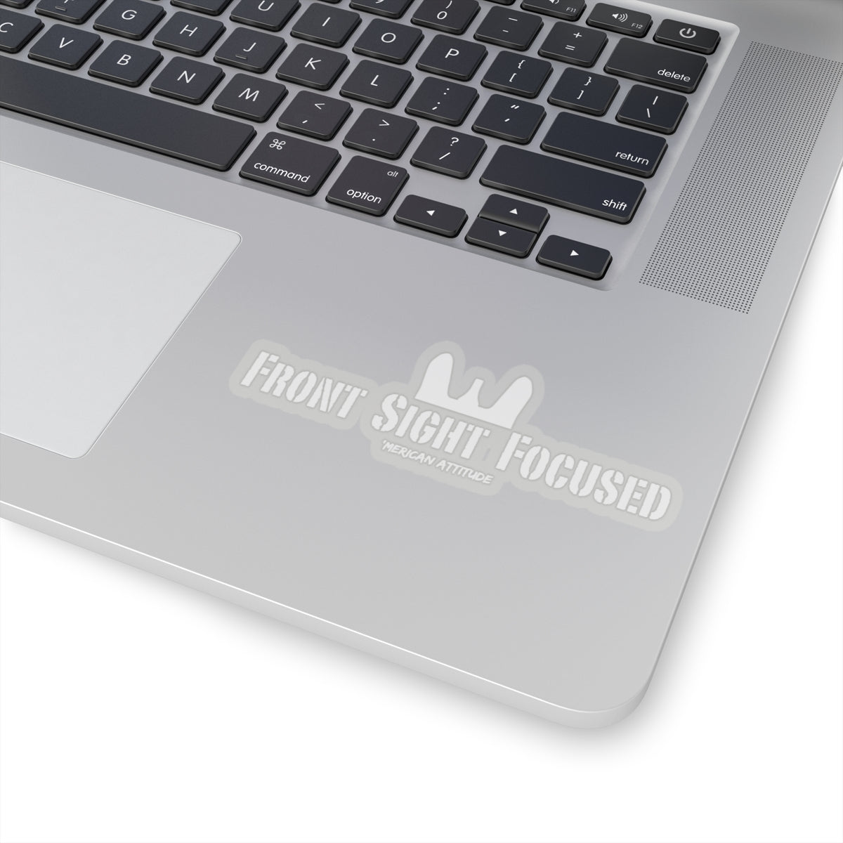 Front Sight Focused Sticker (White)