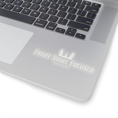 Front Sight Focused Sticker (White)