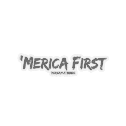 'Merica First Sticker (Black)