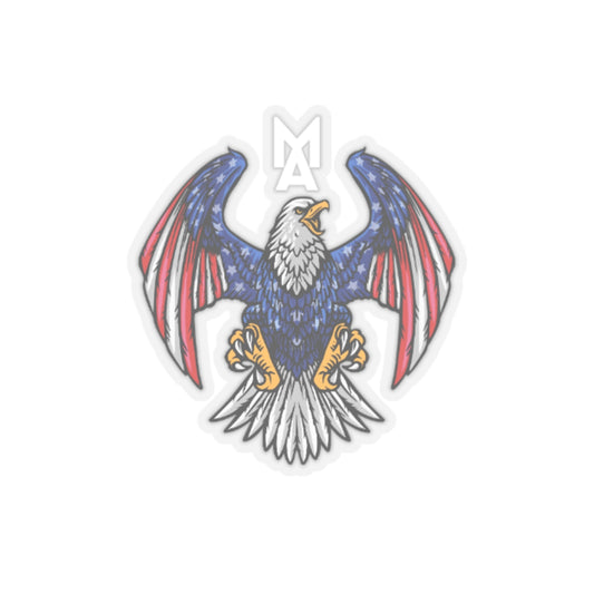 MA Eagle Logo Sticker (White)