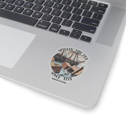 Spillin' The Tea Sticker (Black)