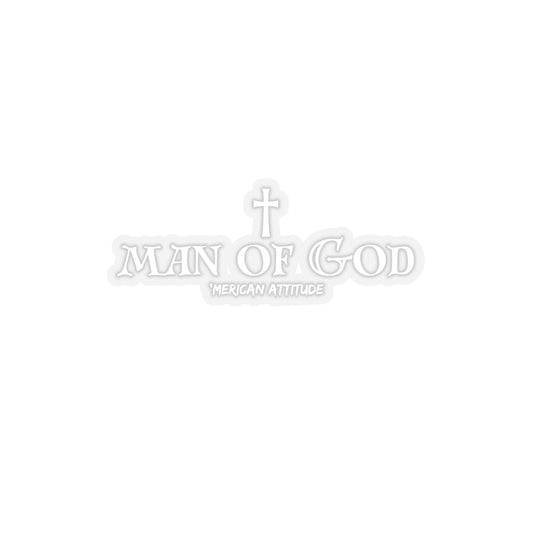 Man of God Sticker (White)