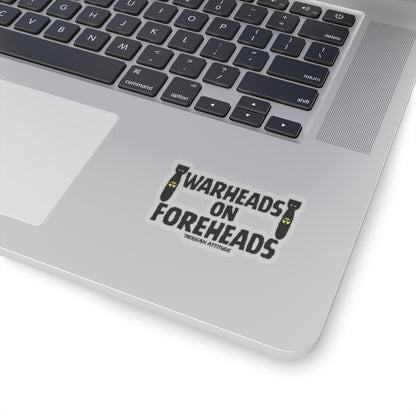Warheads on Foreheads Sticker (Black)