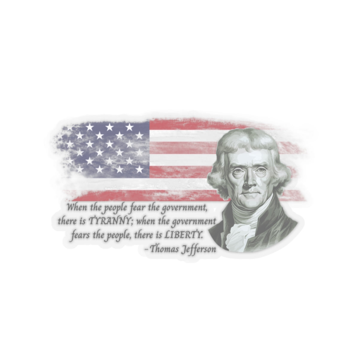 Tyranny vs. Liberty  Sticker (Black)