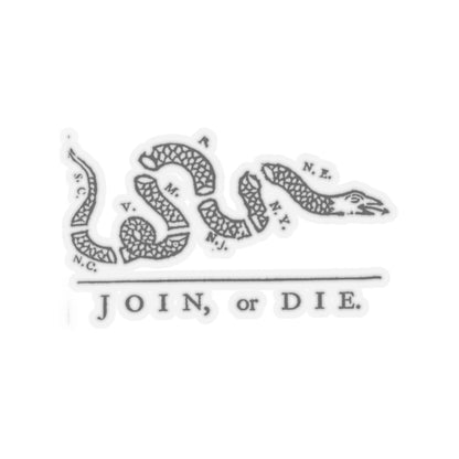 Join, or Die Sticker (Black)
