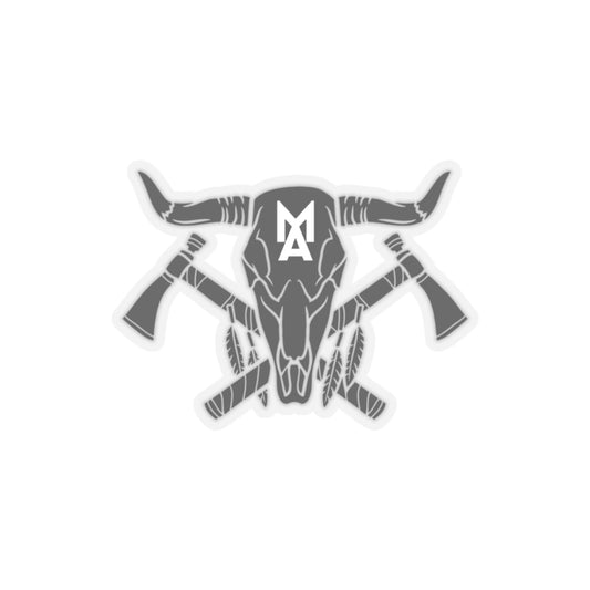 MA Skull & Hatchets Logo Sticker (Black)