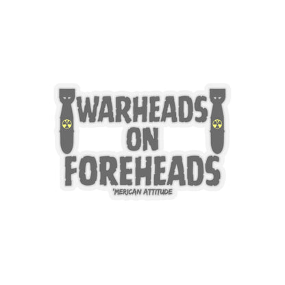 Warheads on Foreheads Sticker (Black)