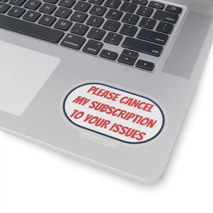 Please Cancel Sticker (White)