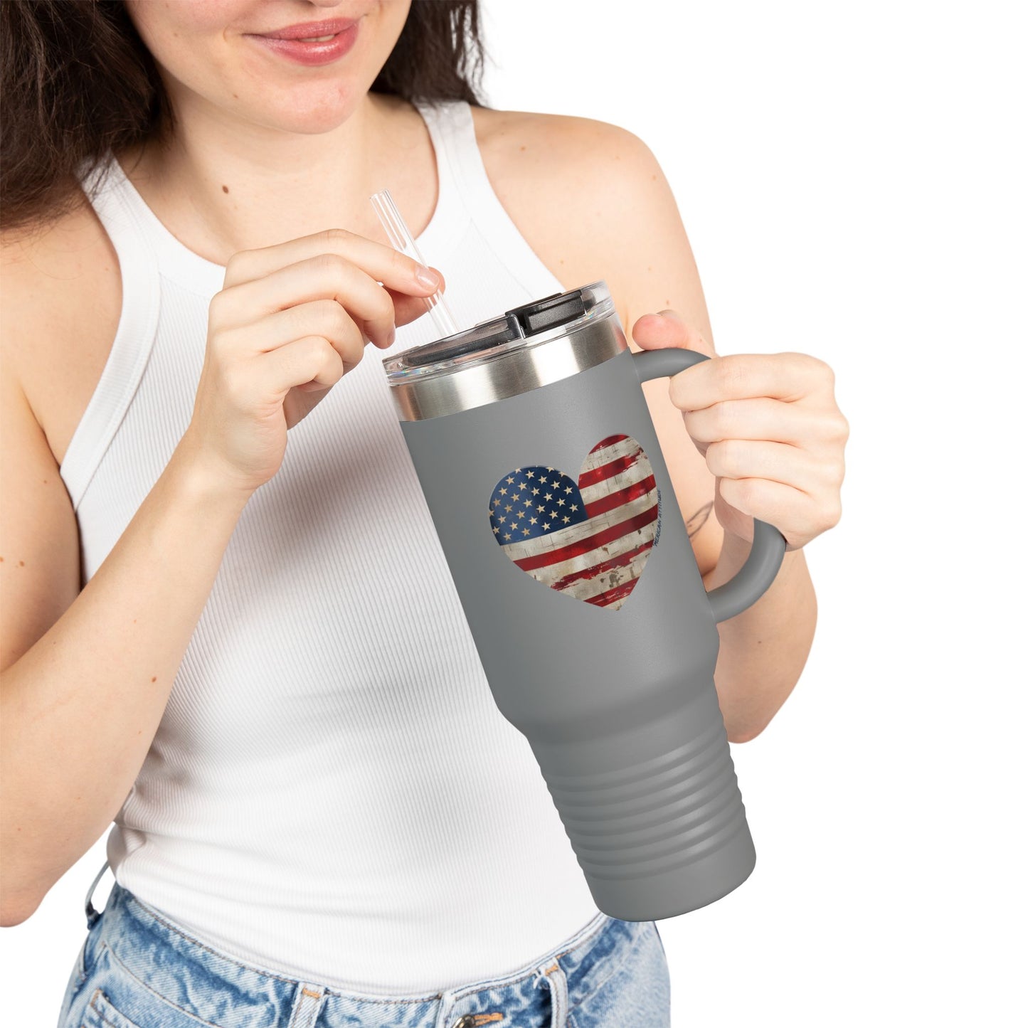 The Flag Is In Your Heart Tumbler (40oz)